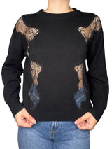 Sweater Encaje Negro