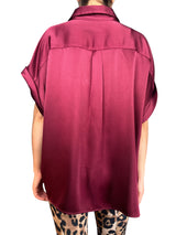 Blusa Burdeo Satinada