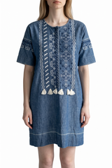 Vestido Denim Borlas