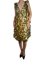 Vestido Elena Metal 3 D Flowers PLUS SIZE