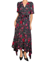 Vestido Seda Flores