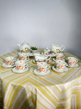 Set 7 Tazas Inglesas Grande Borde Blanco