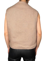 Gilet Cuadros Lino