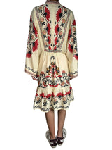 Vestido Midi Con Diseños De Flores