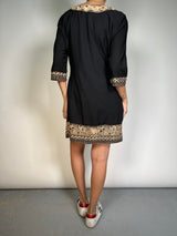 Vestido Negro Bordado