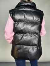 Parca Sin Mangas Cuero