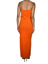 Vestido Orange Strapless