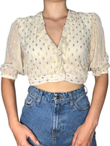 Blusa Crop Lurex