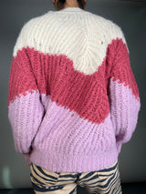 Sweater Balmy Color-block en Ecru