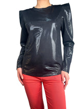 Polera Bowie Negra Metalizado