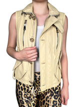 Chaqueta Cuero Sin Mangas