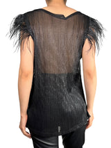 Polera Traslúcida Plumas