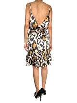 Vestido Animal Print Satinado