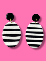 Aros Blancos Franjas Negras