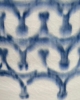 Jarrón Blanco Detalles Azules