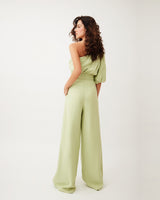 Blusa Asimétrica Plisada Menta