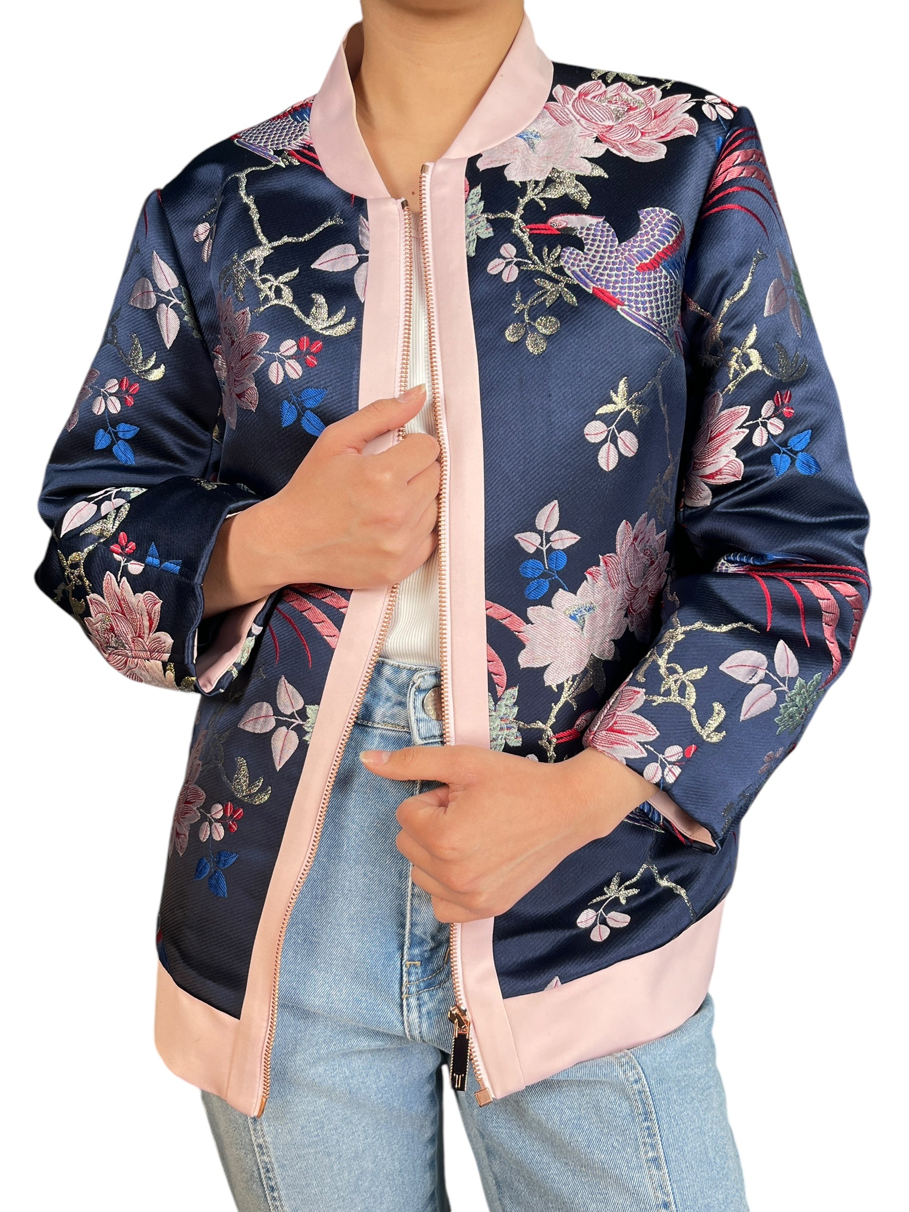 Chaqueta Cruzada Jacquard Ecovero main image 1