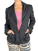 Chaqueta Solapa Bordada