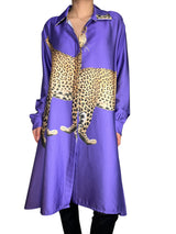 Blusa Leopardo Satinada OVERSIZE