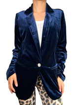 Blazer Velvet Azul