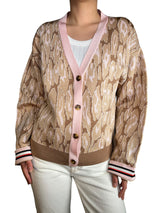 Cárdigan Animal Print Rosa Camel