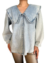 Blusa Denim Cuello