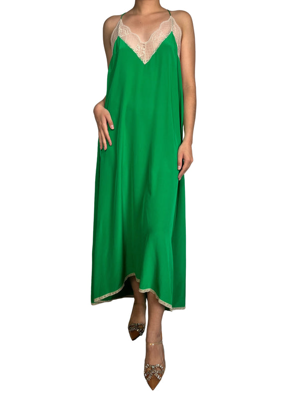 Vestido Seda Verde
