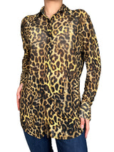 Blusa Animal Print Traslúcida