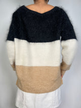 Sweater Tricolor Mohair, Conejo