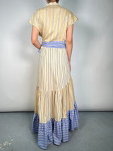 Vestido Camisero Lino Rayas