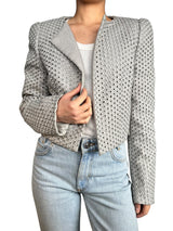 Chaqueta Crop Rejilla