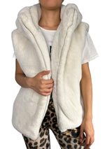 Peludo Blanco Sin Mangas