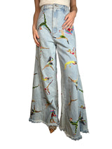 Jeans Palazzo Bordado