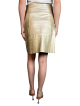 Falda Cuero Dorada