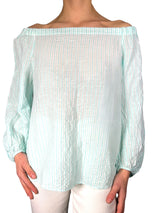 Blusa Rayada Escote Bardot
