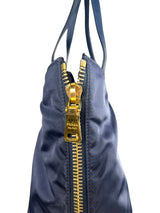 Cartera Azul Marino Tessuto