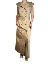 Vestido Trench Espalda Descubierta