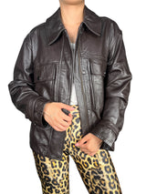 Chaqueta Cuero Café