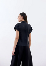 Top Cruzado Drapeado Seda