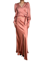 Set Blusa Y Falda Satinado