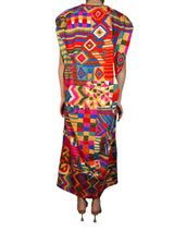 Vestido Multicolor Hombreras PLUS SIZE