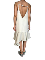 Vestido Blanco Fibras Metalizadas