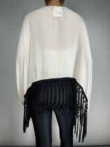 Tapado Bordado Flecos