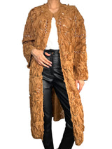 Tapado Tul Flores Beige