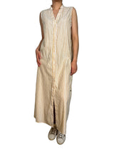 Vestido Rayas Fibras Metalizadas