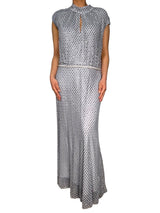 Vestido Rhinestone Fishnet