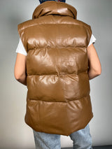 Parca Cuero Sin Mangas