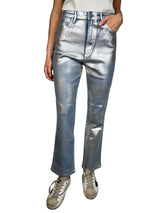 Jeans Denim Plateado