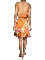 Vestido Mini Seda Estampado