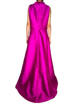 Vestido Satinado Fucsia